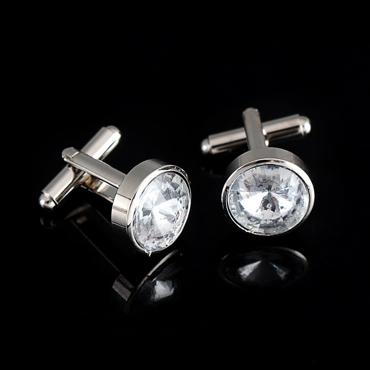Wholesale Diamond Cufflink For Man Custom Made Crystal Men Cufflinks For Wedding Party