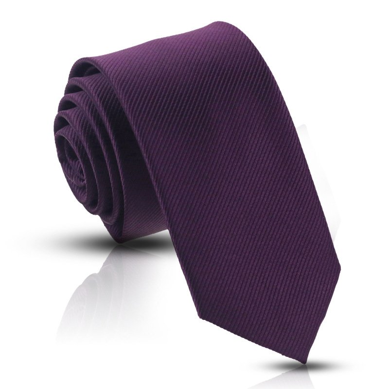 Luxury Men's Silk Tie Fashion Designer Brand Neckties For Men Dark Purple Custom Necktie Party Wedding Business