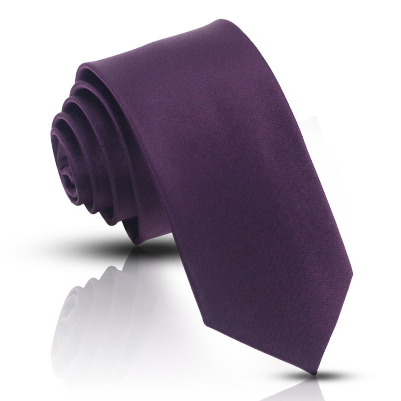 Luxury Men's Silk Tie Fashion Designer Brand Neckties For Men Dark Purple Custom Necktie Party Wedding Business