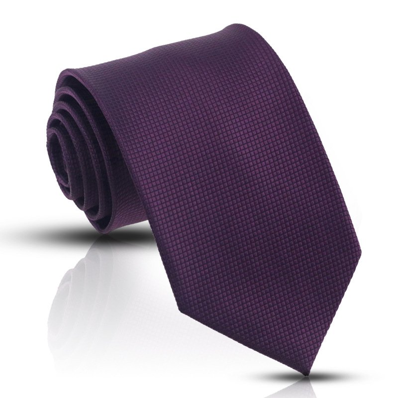 Luxury Men's Silk Tie Fashion Designer Brand Neckties For Men Dark Purple Custom Necktie Party Wedding Business