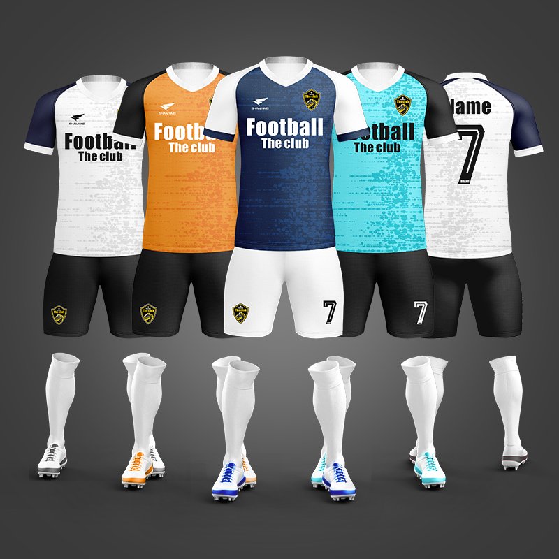 Adult Kids Soccer Football Jerseys Set Customized Uniforms Soccer Tracksuit With Logo And Numbers Customize Original Soccer Wear