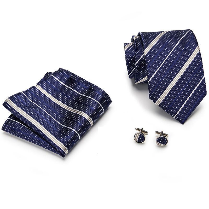 Men's Tie Classic Necktie 8cm Striped Plaid Dot Paisley Slik Tie Set For Men Wedding