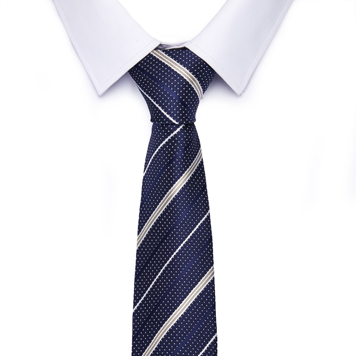 Men's Tie Classic Necktie 8cm Striped Plaid Dot Paisley Slik Tie Set For Men Wedding