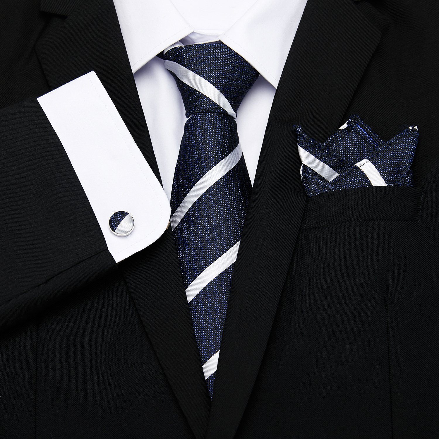 Men's Tie Classic Necktie 8cm Striped Plaid Dot Paisley Slik Tie Set For Men Wedding