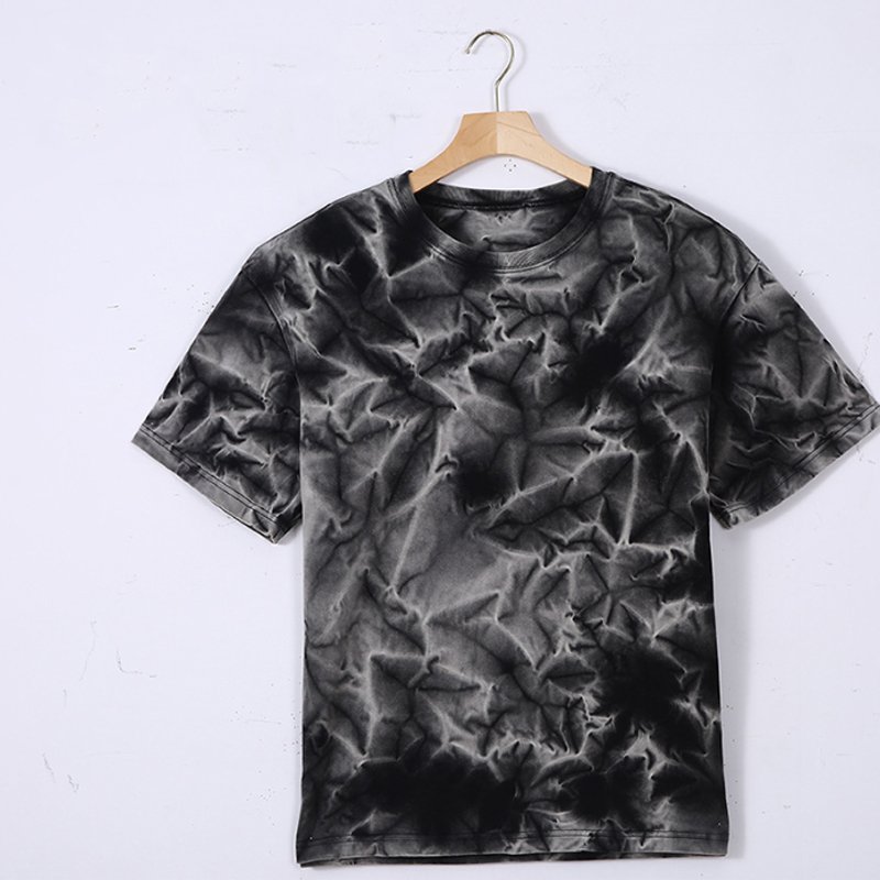 Men's tie-dye T-shirt super fire gradient color short-sleeved new loose