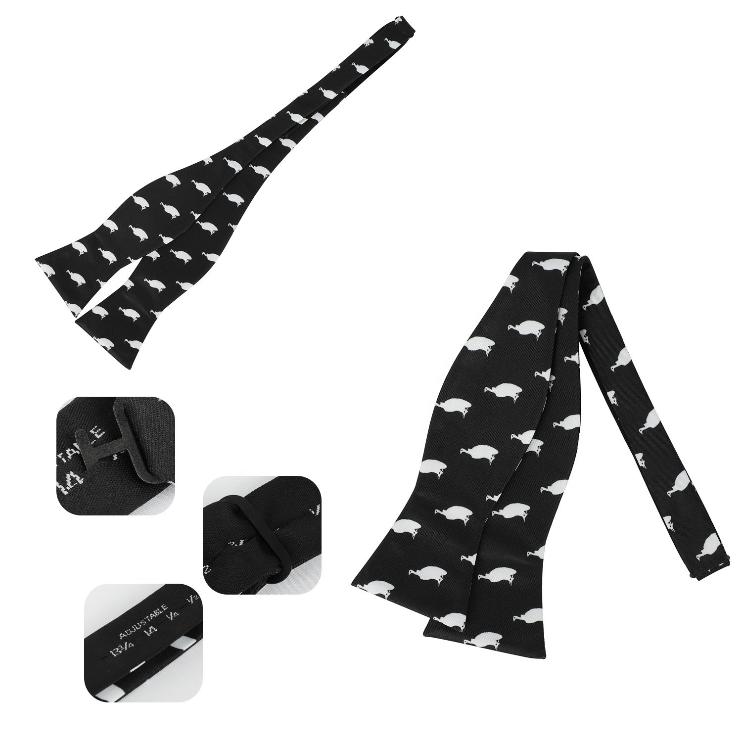 Custom Brand Design 100% Polyester Jacquard Bow Tie for Men Self-Tie Adjustable Pre-Tied Bowties for Parties Cheap