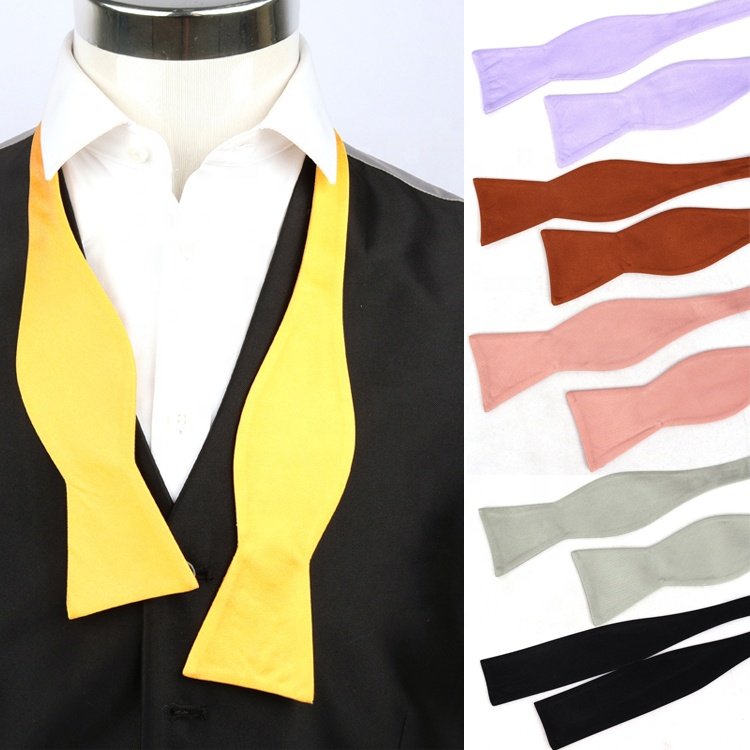Custom Brand Design 100% Polyester Jacquard Bow Tie for Men Self-Tie Adjustable Pre-Tied Bowties for Parties Cheap