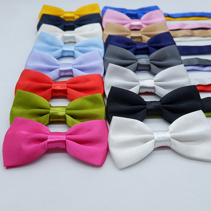 Men's Royal Blue Burgundy Velvet Bow Tie Double Deck Big Oversized Wedding Fashion Plain Style Gift for Men