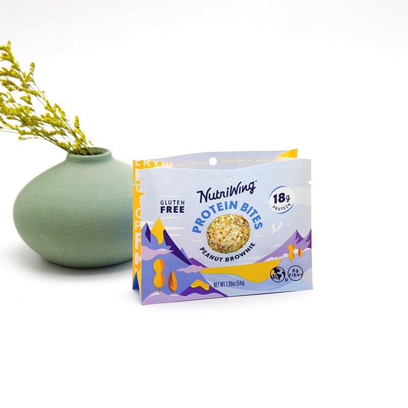 Compostable custom printing standing package flat bottom pouch smell proof packaging smell pro pouches bags for food