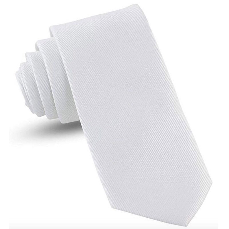 high quality solid black color microfiber polyester neck ties for men