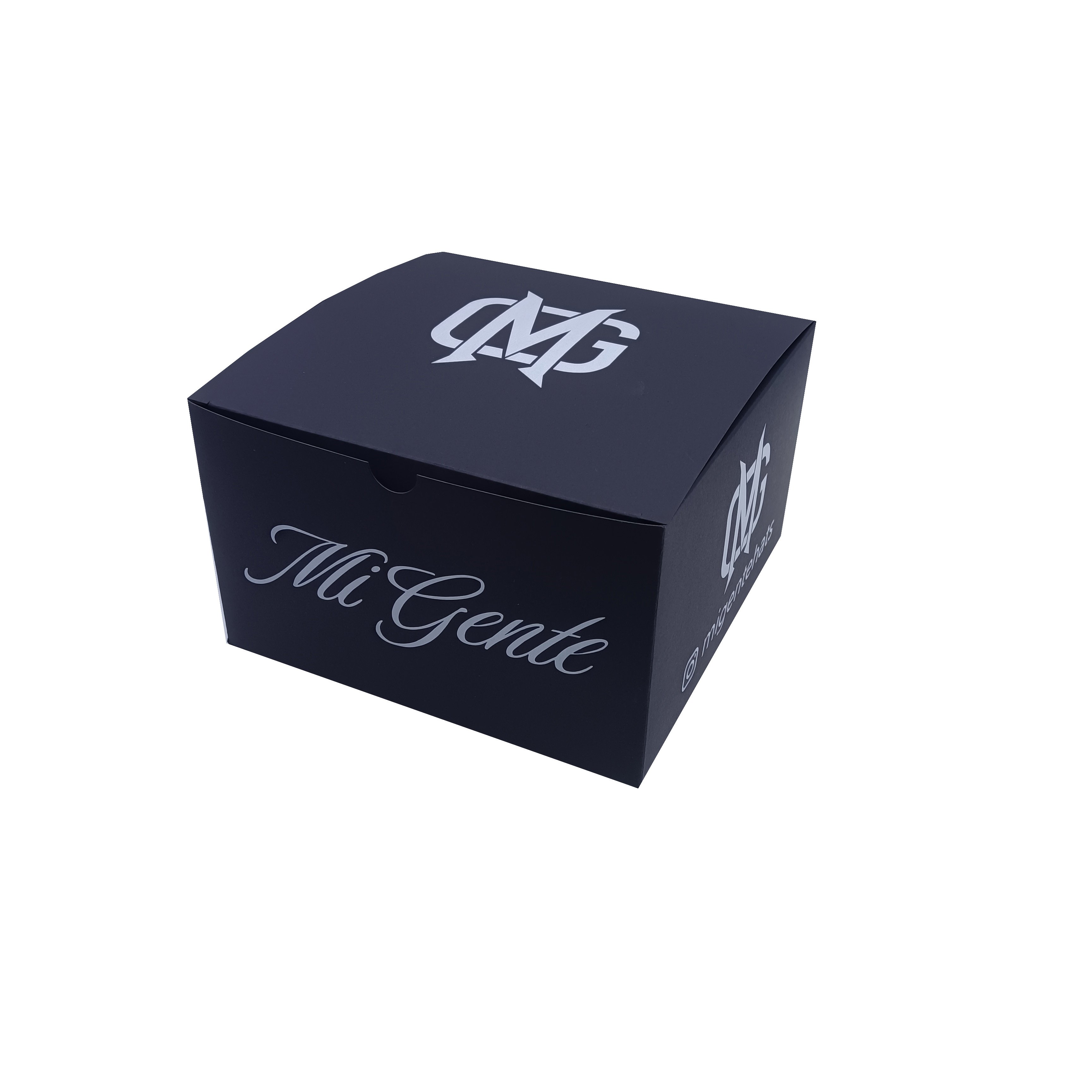 Best Selling Custom Cap Packaging Box Black Hat Shipping Box Cap Cardboard Box With White Logo