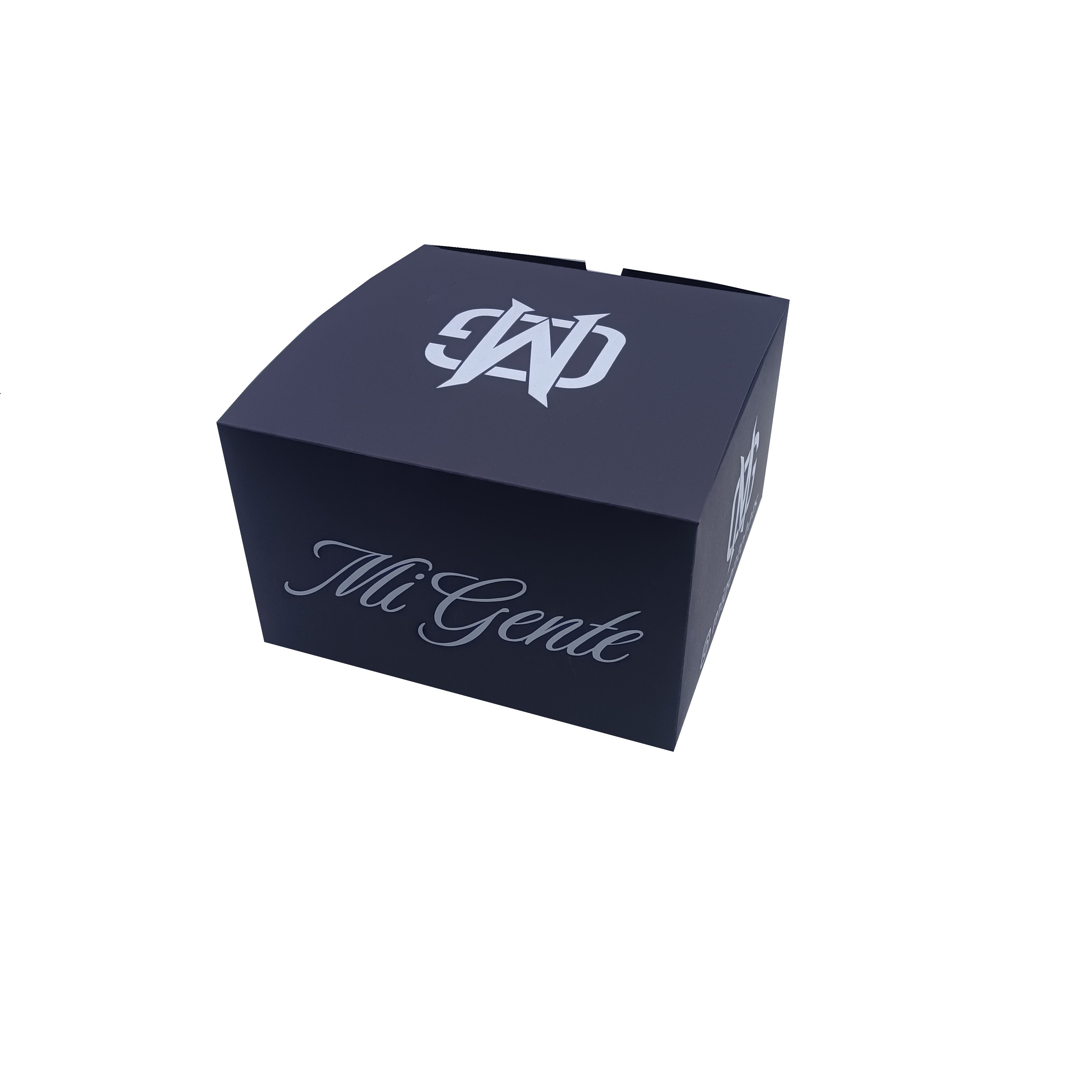 Best Selling Custom Cap Packaging Box Black Hat Shipping Box Cap Cardboard Box With White Logo
