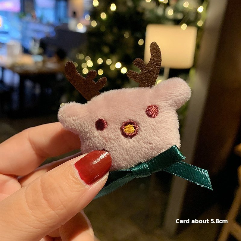 Cartoon Christmas Tree Brooch Cute Plush Pins and Holiday Trinkets Christmas Medal Accessories Decorations