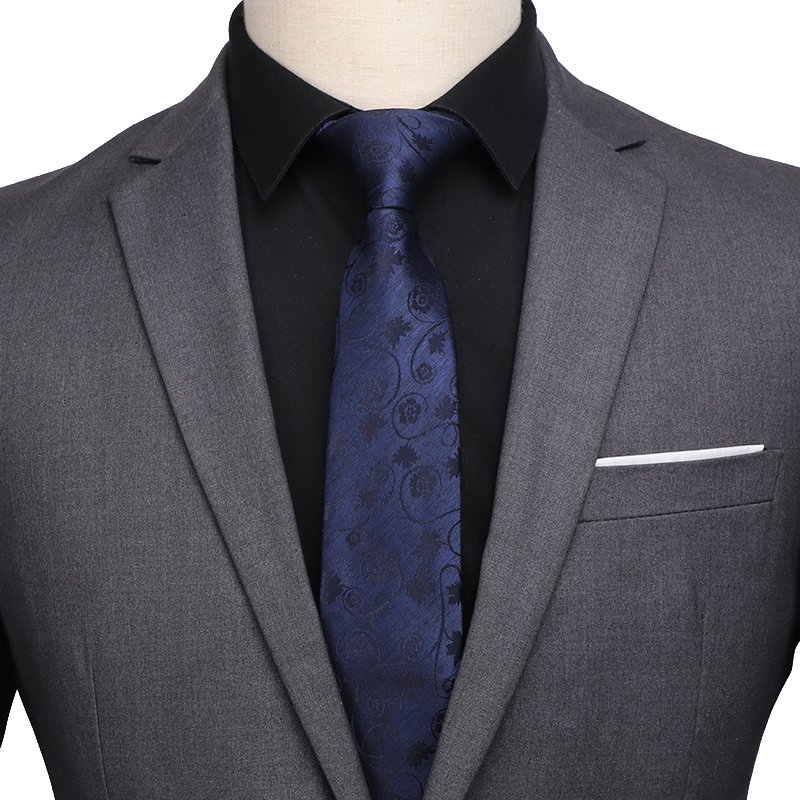 Fashion Floral Printed Men Polyester Neckties Handmade Ties with Custom Logo