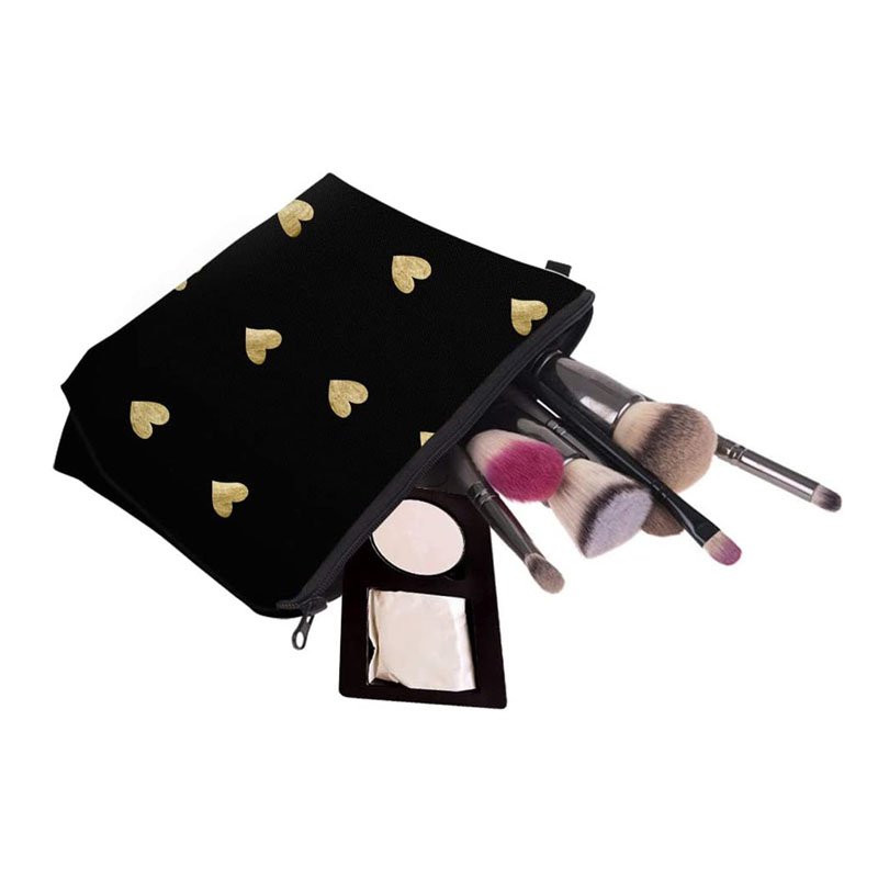 Popular Heart Animals Sunflower Cosmetic Bag Portable Makeup Bag Large Capacity Make Up Bags