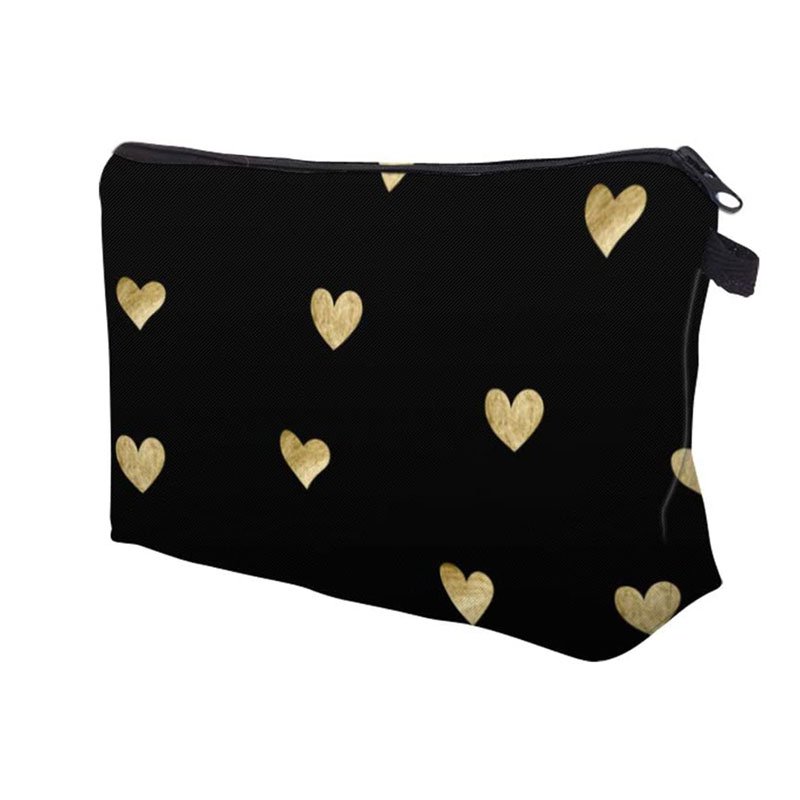 Popular Heart Animals Sunflower Cosmetic Bag Portable Makeup Bag Large Capacity Make Up Bags