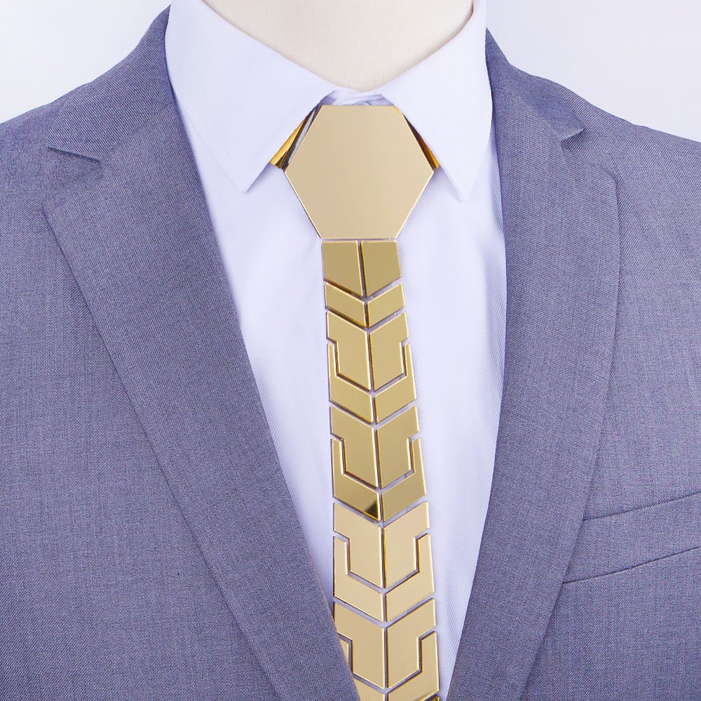 Chinese Factory Wholesale Newest Popular Men's Necktie OEM/ODM Handmade Custom Men Elegant Mirror Low Gloss Acrylic Tie