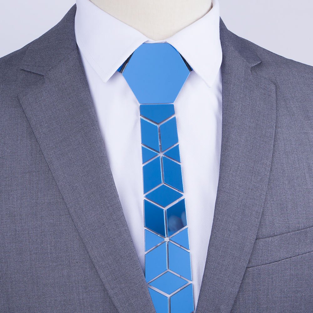 Chinese Factory Wholesale Newest Popular Men's Necktie OEM/ODM Handmade Custom Men Elegant Mirror Low Gloss Acrylic Tie