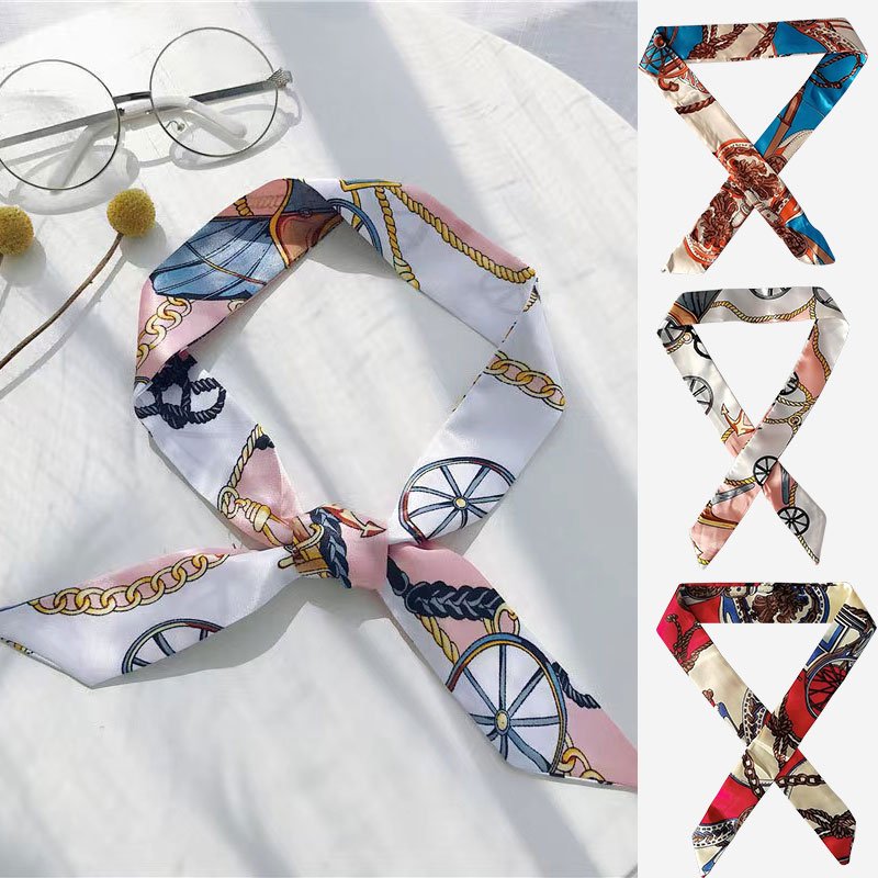3 Pcs Women Headband Silk Scarf Fashion Scarf Hair Bags Handle Decoration Tie Multifunction Hand Ribbon Scarf
