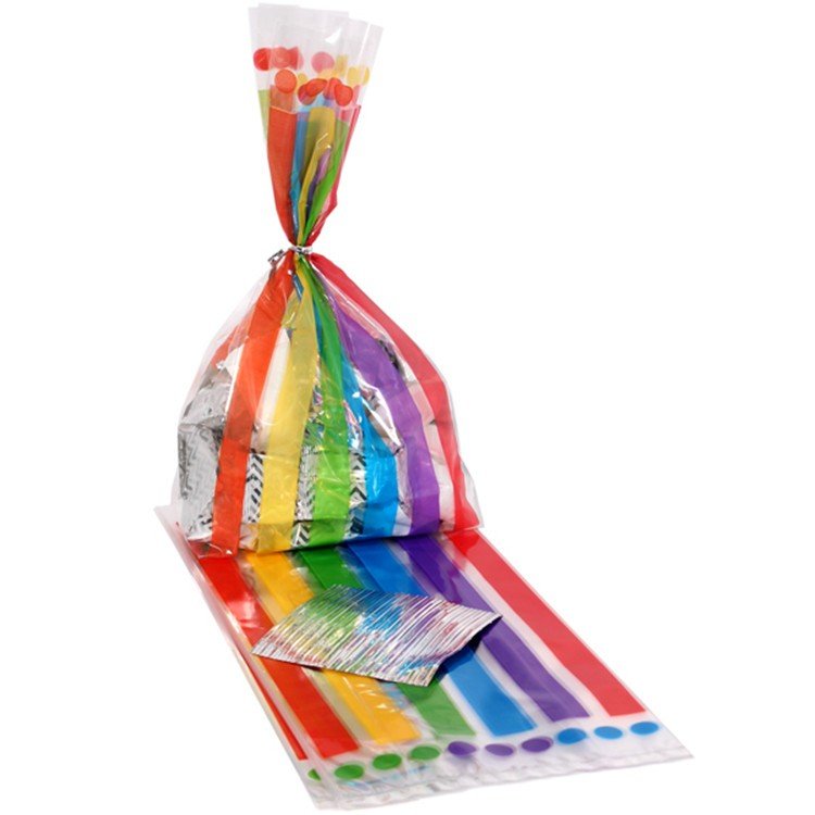 Clear Plastic Cellophane Bags with Twist Ties for Gifts Party Cello Bags OPP Treat Bags