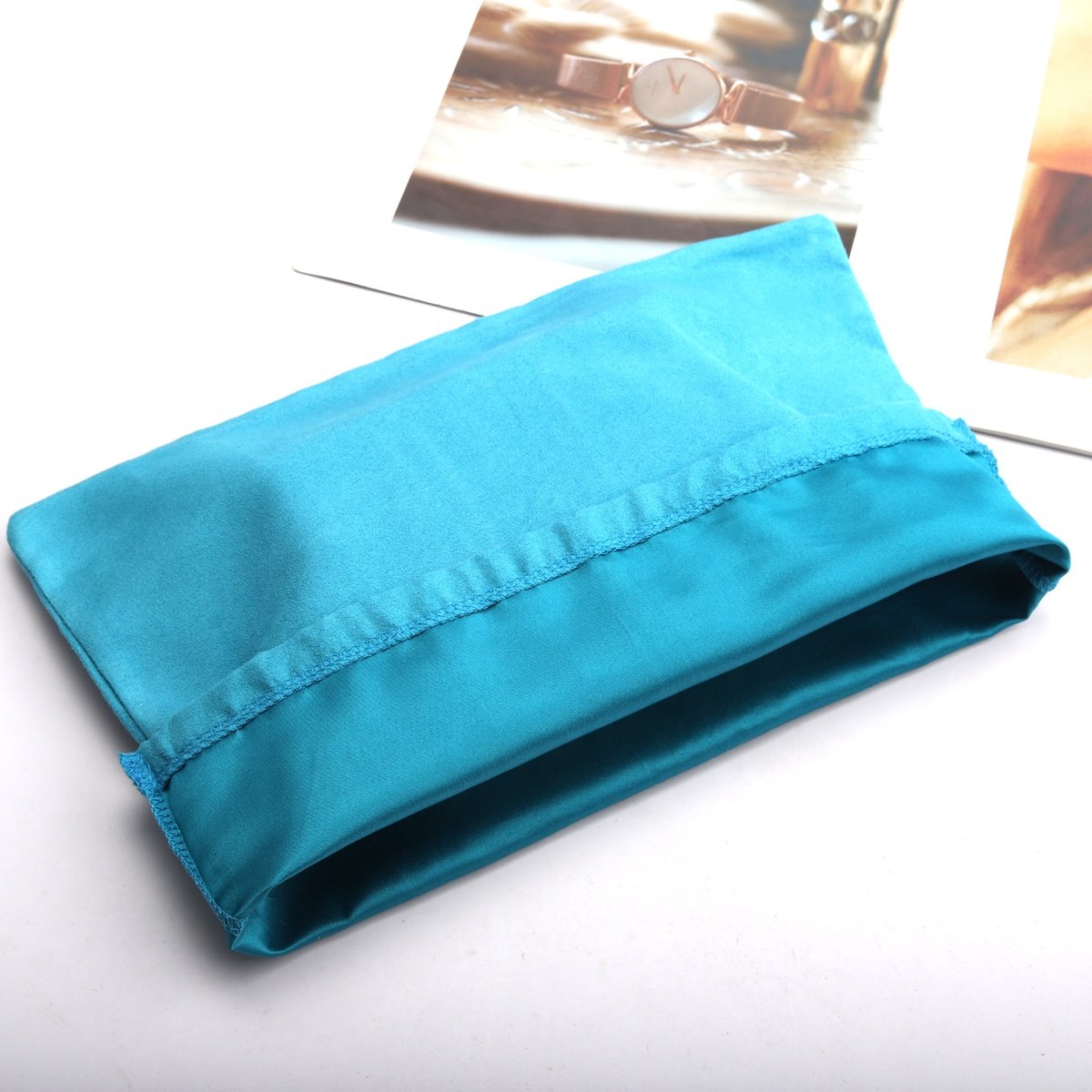 Wholesale OEM Factory Blue Suede Bag For Handbag High Quality Promotion Microfiber Velvet Drawstring Shoe Dust Suede Pouch