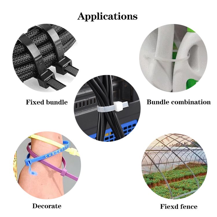 Plastic Cable Tie Nylon Cable Ties Zip Tie manufacturer china wholesale white black color