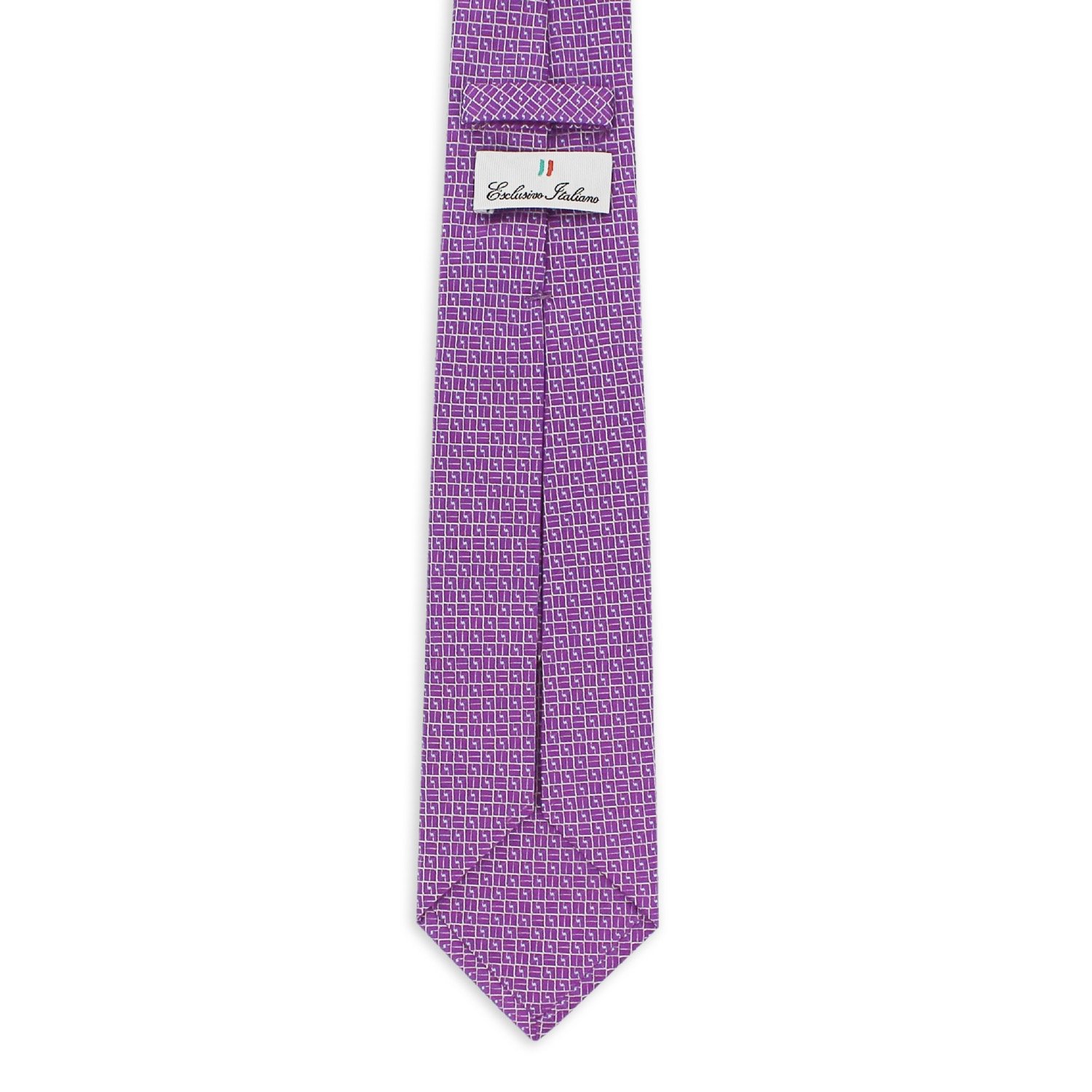 Italian Collection Jacquard Firenze Purple Tie 148 cm Seven Fold Silk Necktie Best Accessories for Every Gentleman