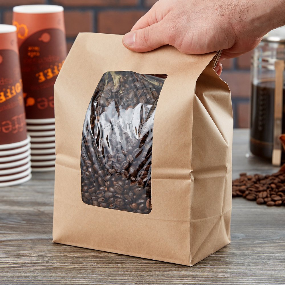 Multifunctional open window food bag/deli environmental paper bag can be recycled