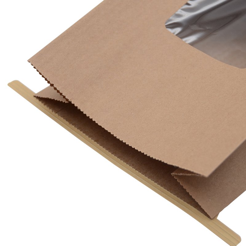 Multifunctional open window food bag/deli environmental paper bag can be recycled