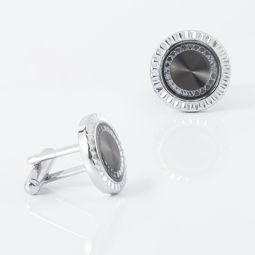 Europe and America fashion low price French men round iron cufflinks factory wholesale