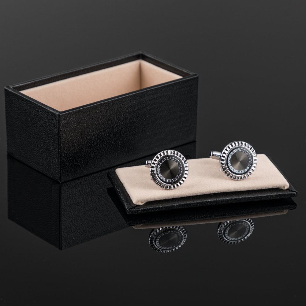 Europe and America fashion low price French men round iron cufflinks factory wholesale