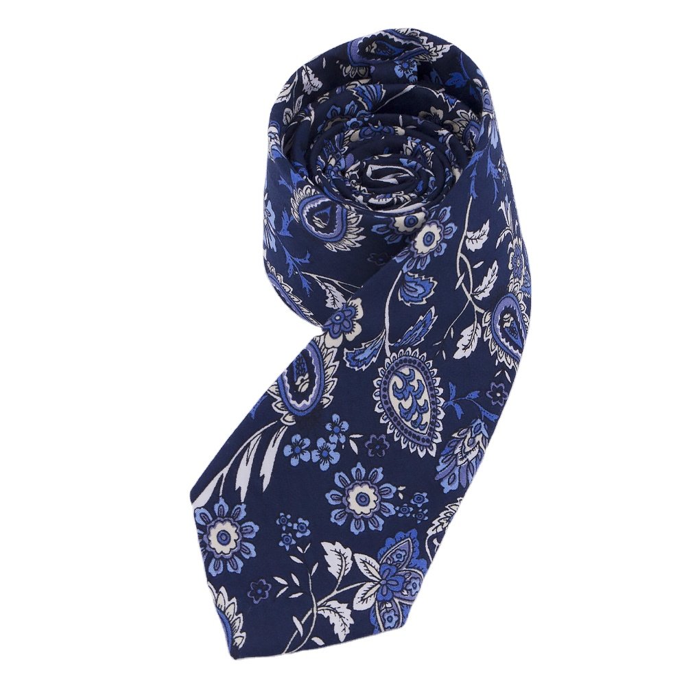 RunLin Factory Customized Cotton Printing Floral Polyester Business Premium Handmade Ties for Men
