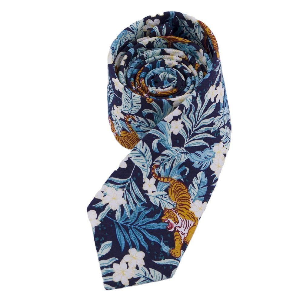 RunLin Factory Customized Cotton Printing Floral Polyester Business Premium Handmade Ties for Men