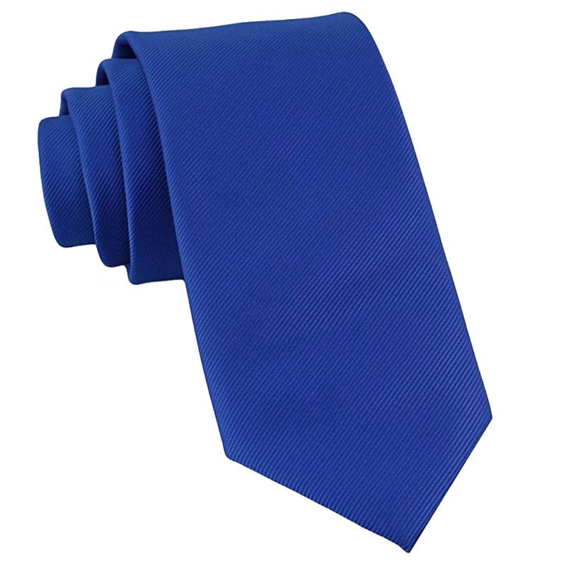 Wholesale Custom 100% Polyester Stripe Necktie for Men Solid Navy Blue White Red Pink with Custom Logo Design Made in China