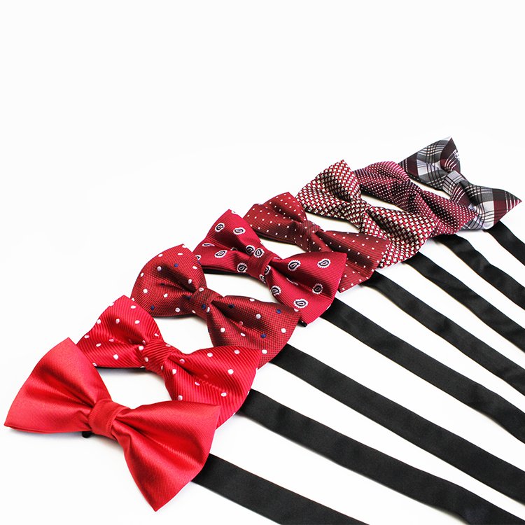 Custom jacquard woven 100% silk men luxury bow tie for wedding