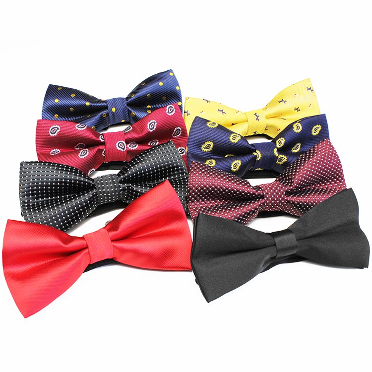 Custom jacquard woven 100% silk men luxury bow tie for wedding