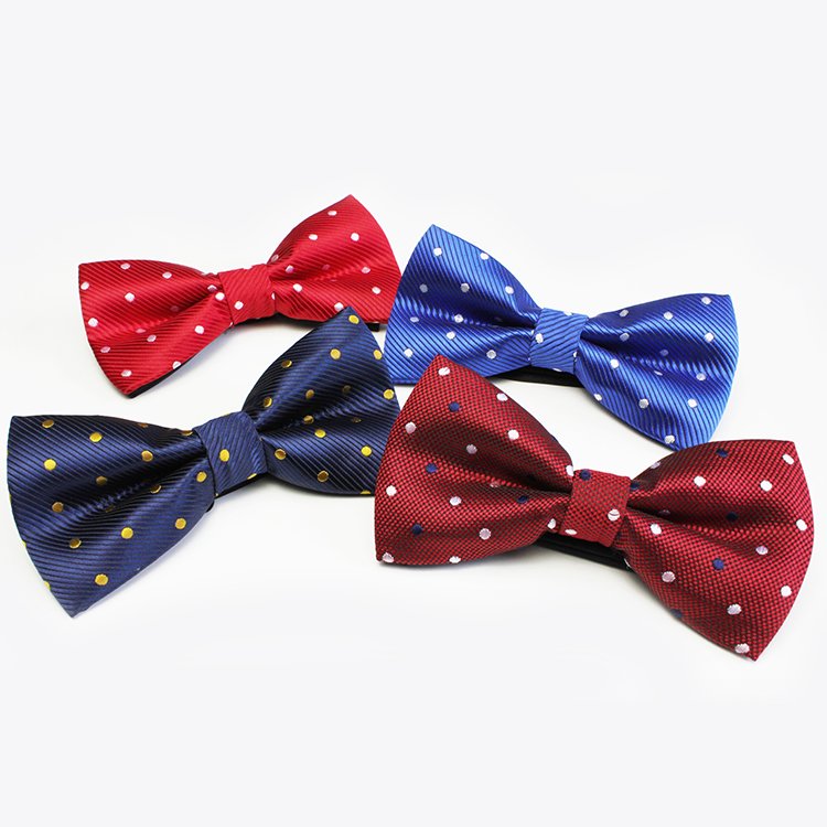 Custom jacquard woven 100% silk men luxury bow tie for wedding