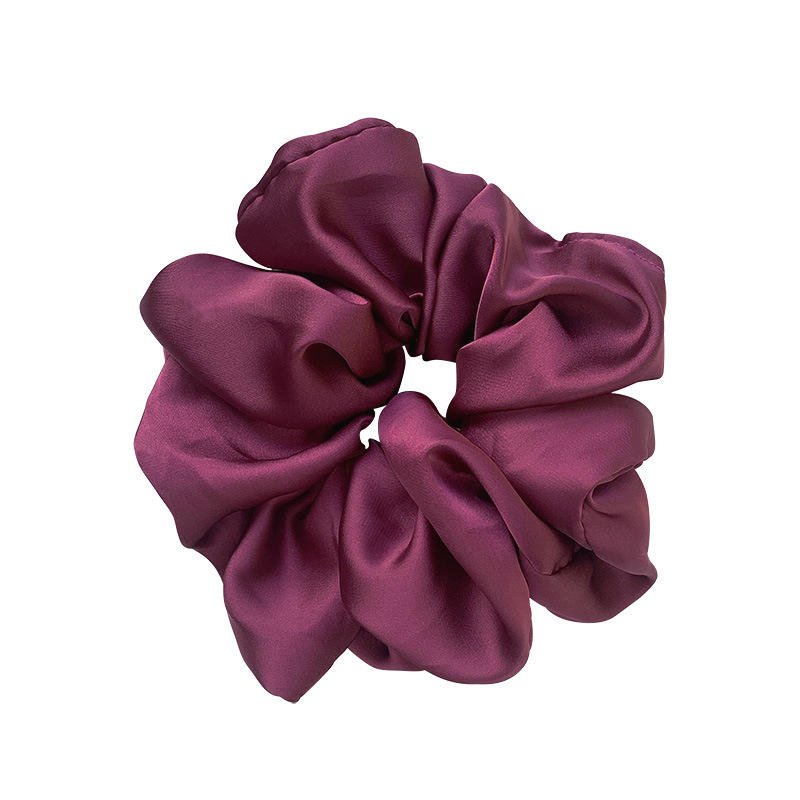 Wholesale 18cm Oversized Elastic Hair Holder Tie Band Muslim Malaysia Hijab Hair Extension Solid Big Size Satin Silk Scrunchies