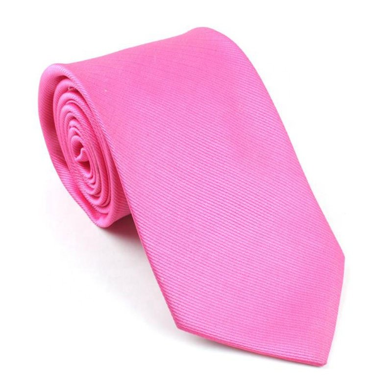 Hot Sale Custom Men's Microfiber Necktie Solid Color Thin Stripe Polyester for Wedding Parties