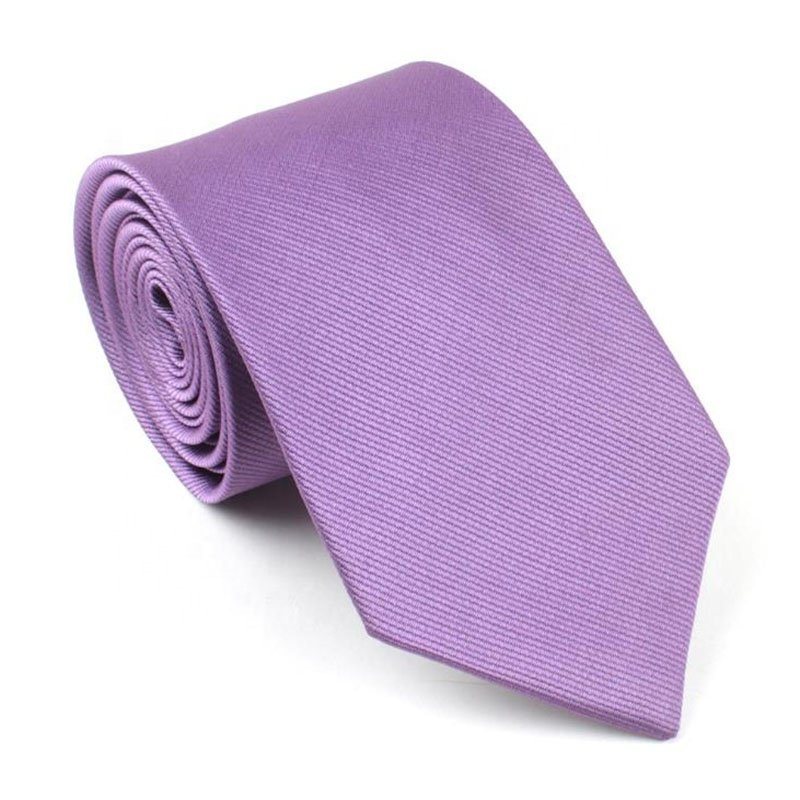 Hot Sale Custom Men's Microfiber Necktie Solid Color Thin Stripe Polyester for Wedding Parties