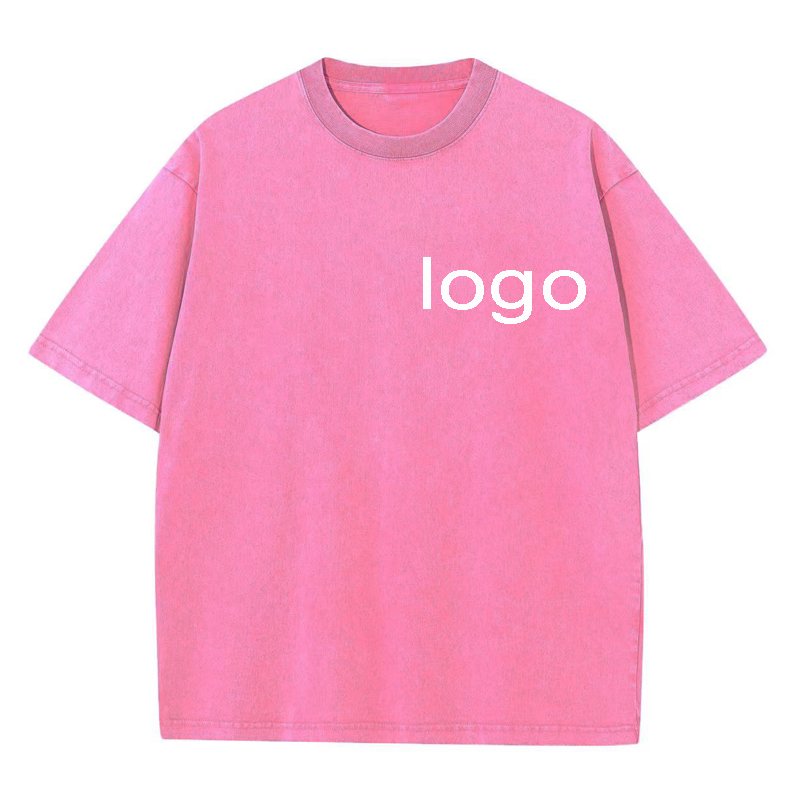 Blank Custom DTG Digital Print logo T Shirt oversized Cotton 280g Vintage Acid Wash out distressed T-Shirt streetwear
