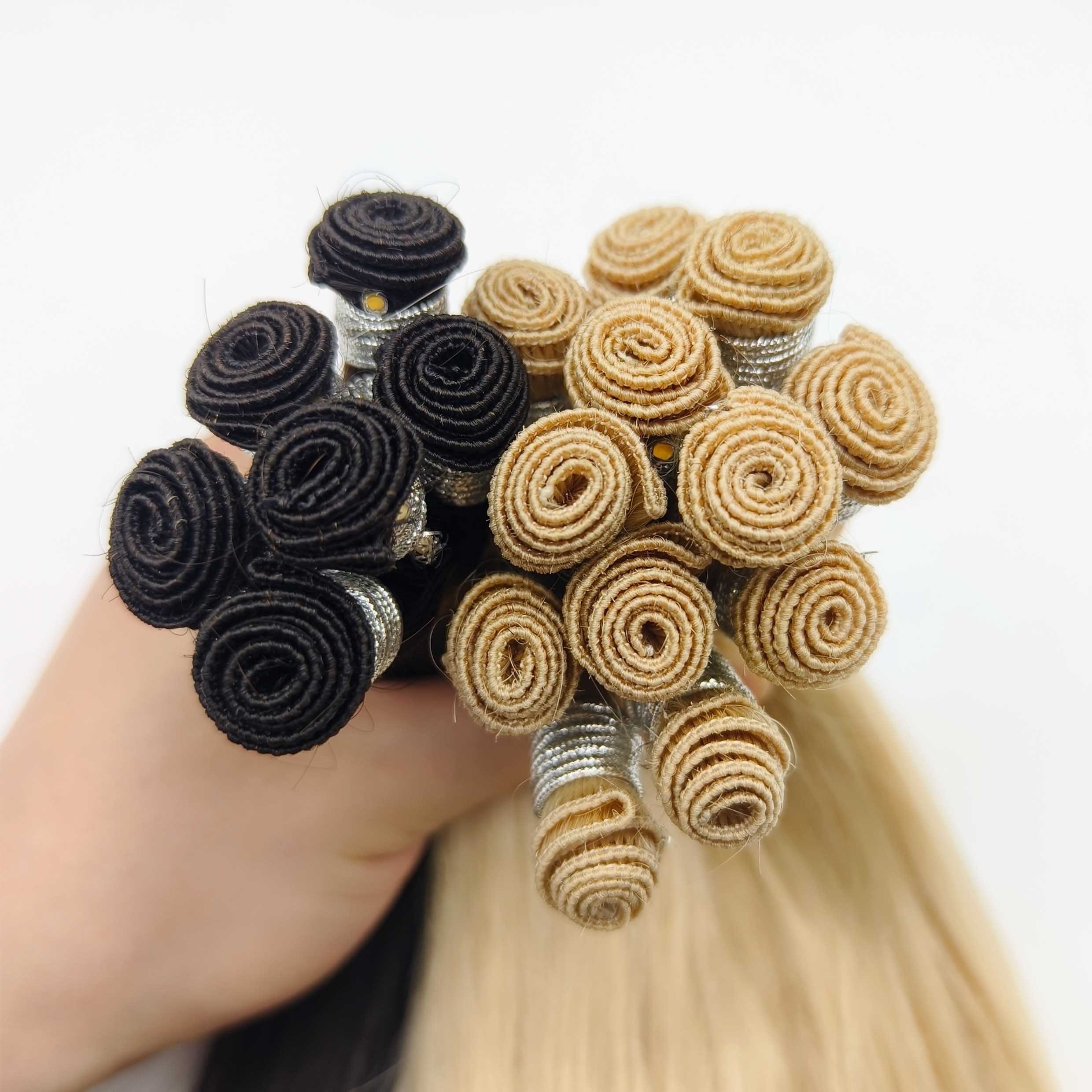 Factory Wholesale Super Double Drawn Unprocessed Virgin Cuticle Aligned Russian Hair Ready To Ship Hand Tied Weft Hair Extension