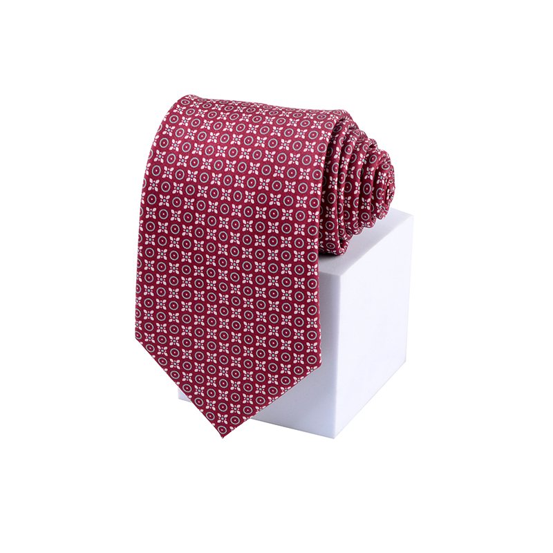 New Styles Cheap Necktie Wholesale Low MOQ High Quality Circle Pattern 100% Silk Printed Neckties For Men Customized