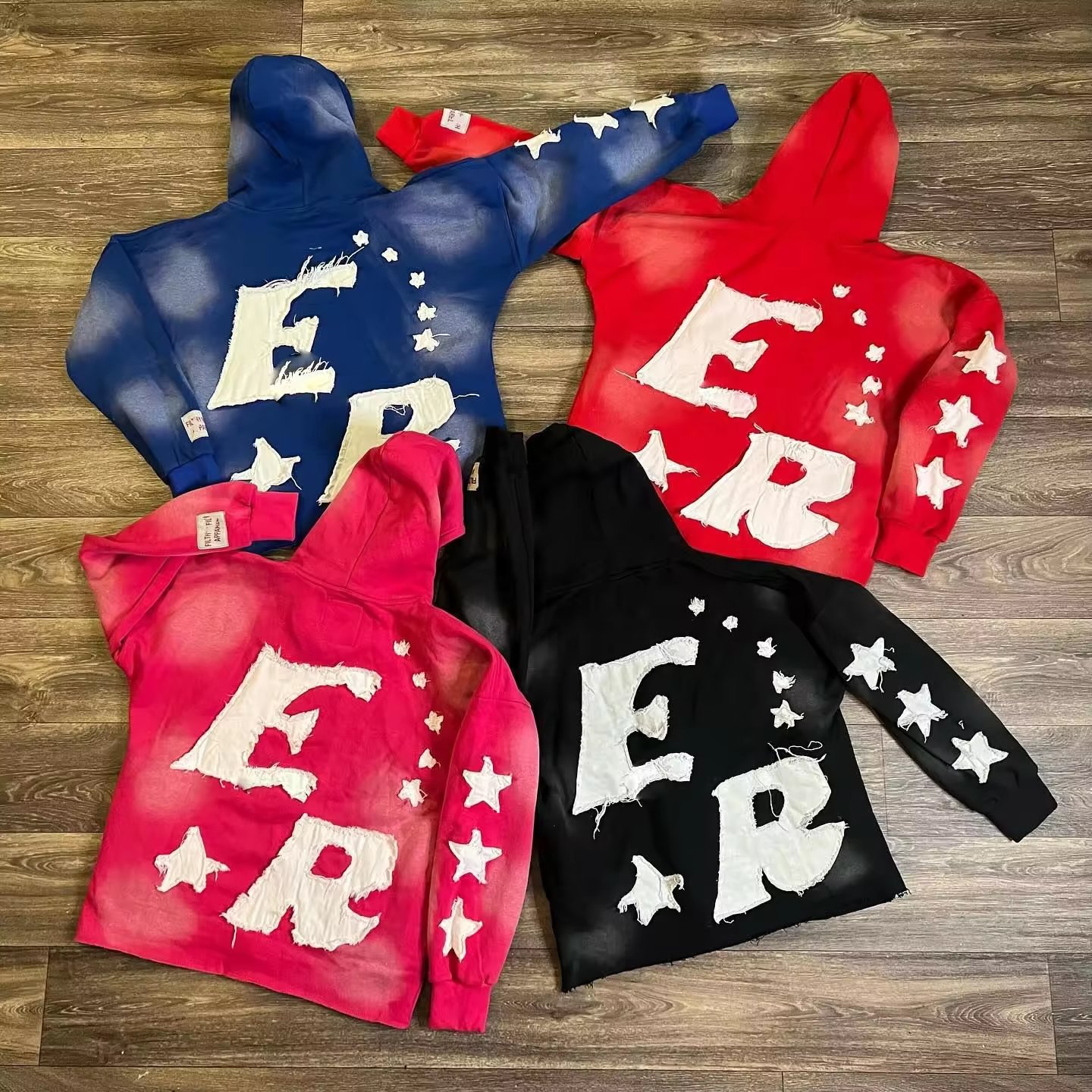Custom wholesale Sweatshirt Oversized 500gsm Acid Washed Sweatshirt Embroidery Mens Hoodie Puff Print Full Zip Up Hoodie