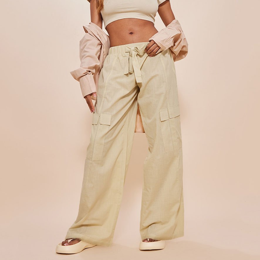 Custom 2023 New Arrivals Wholesale Breathable Loose Linen Pants for Women Perfect Trouser for Ladies