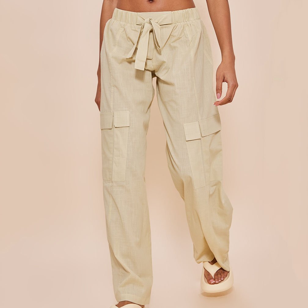 Custom 2023 New Arrivals Wholesale Breathable Loose Linen Pants for Women Perfect Trouser for Ladies