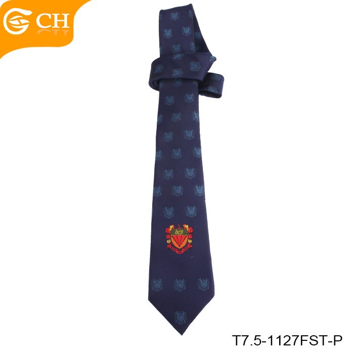 Custom Professional Logo Woven Jacquard Necktie Custom Neck Tie School Uniform Tie with Logo