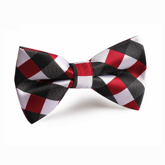 100% silk navy with yellow striped woven bow tie for men wholesale