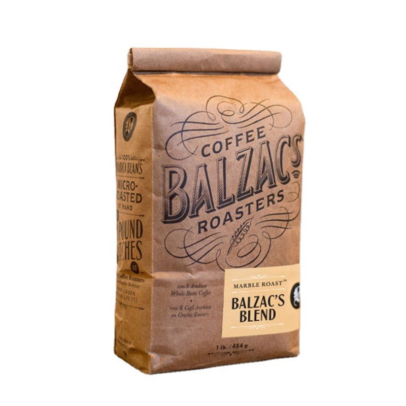 Package Supplier 16 oz Recyclable Custom Pouch Tin Tie Square Block Flat Bottom Coffee Bean Packaging Bag with Logo