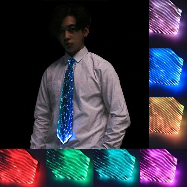 Light up Christmas Tie Glowing Fiber Optic Tie